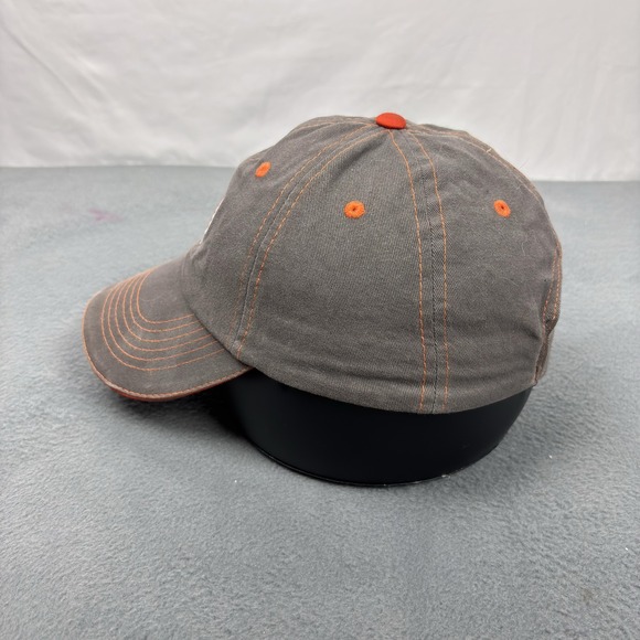 Whataburger Hat Cap Strap Back Gray Orange Embroidered Logo Mens Fast Food Retro - Picture 2 of 8